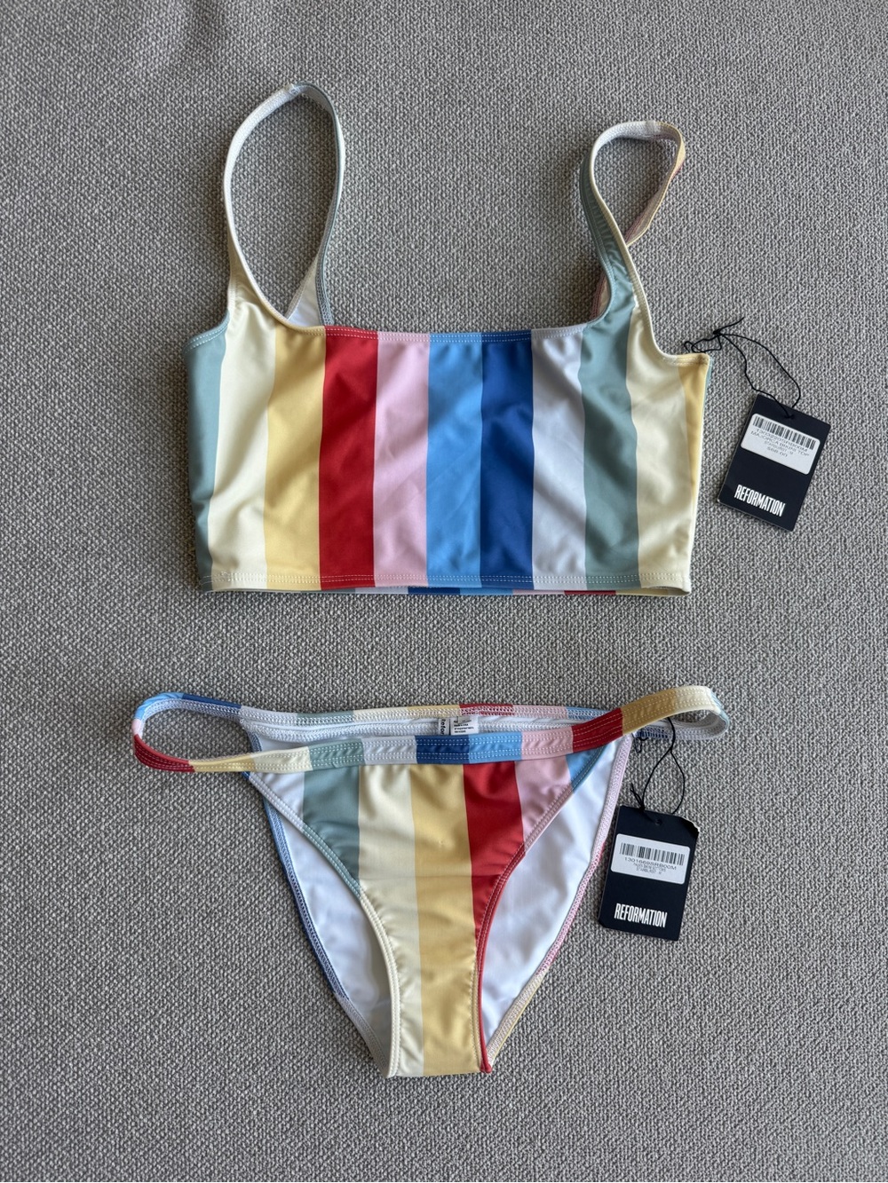 NWT Reformation Starburst Majorca Bikini Top & Palms Bottom Set M